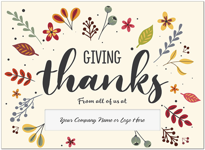 Giving Thanks Die Cut Thanksgiving Card H9093U-AA