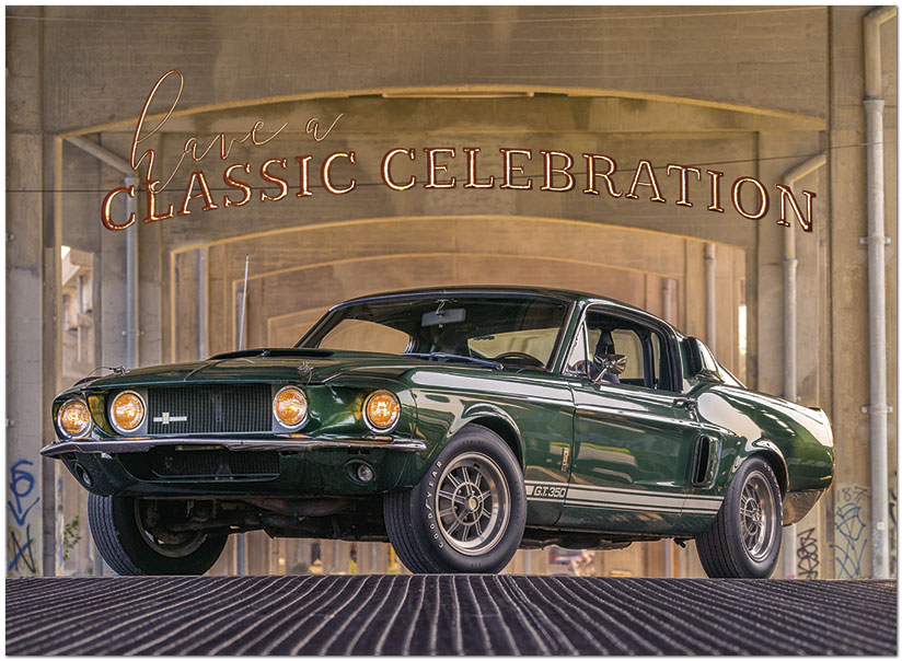 Classic Mustang Birthday Card A1423U-X