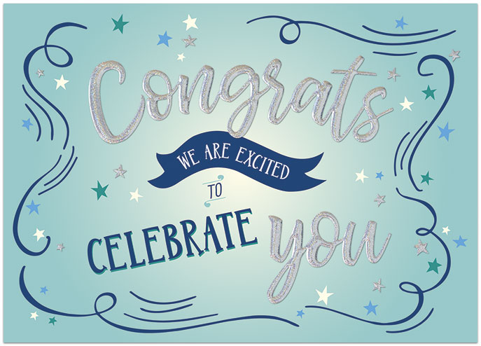 Excited Congrats Card A1437D-X