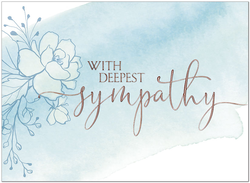 Floral Condolence Card A1445U-X
