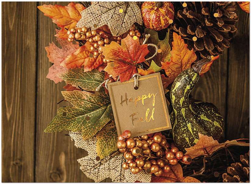Fall Wreath Greeting Card A1459U-X