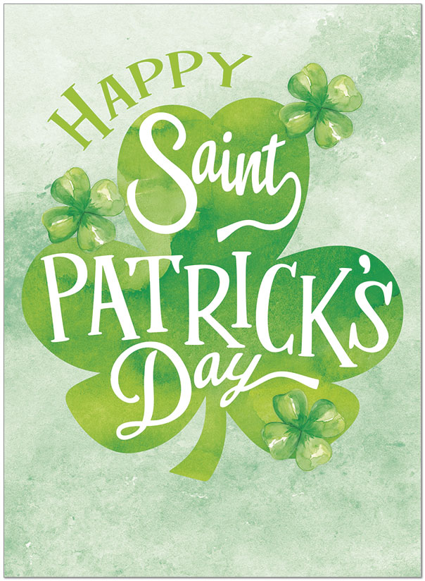 Watercolor St. Patrick's Day Card D1453U-Y