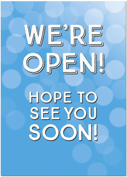 We're Open D1566D-Y