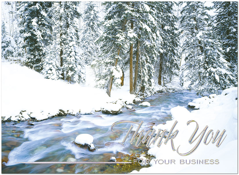Thank You Stream Holiday Card H1524S-AAA