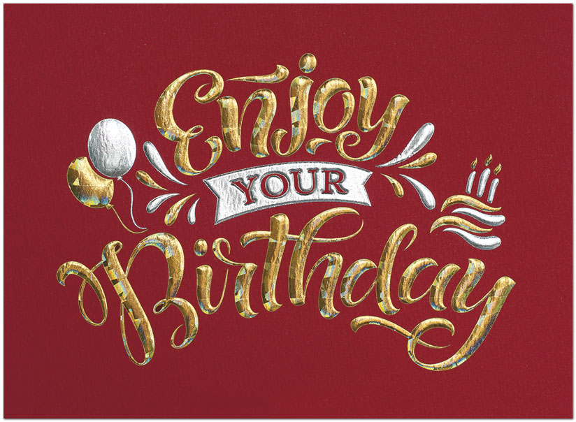 Enjoy Your Birthday Card A1600G-4W