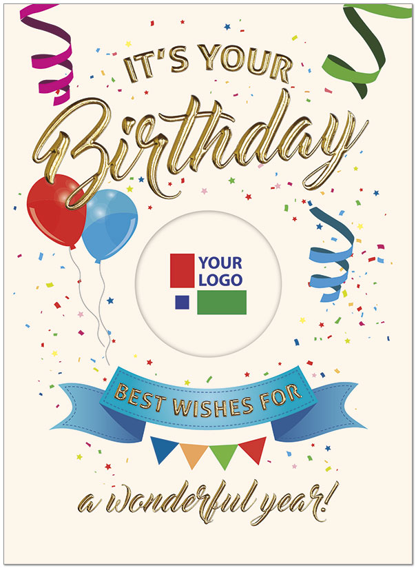 Banner Die Cut Card A1605V-W