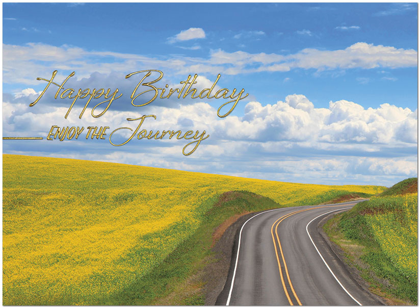 Enjoy the Journey Birthday Card, Scenic Travel Birthday Cards