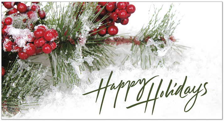 Berry Branch Holiday Card D1768T-B