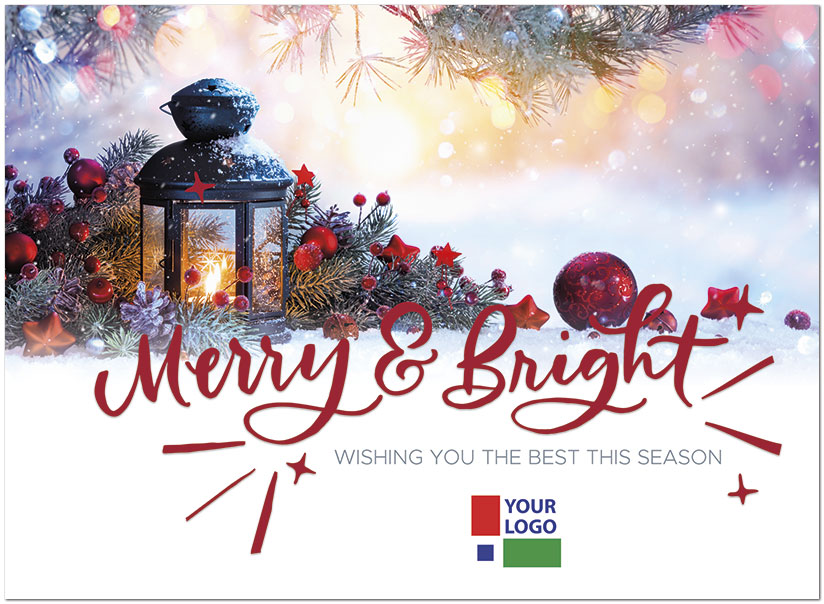 Merry & Bright Logo Card D1777U-4B