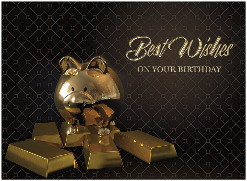 Golden Wishes Birthday Card A2271U-X