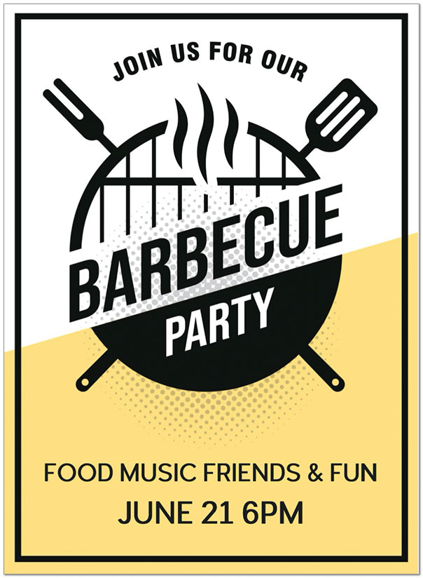 Barbecue Party Invitation D2317U-V