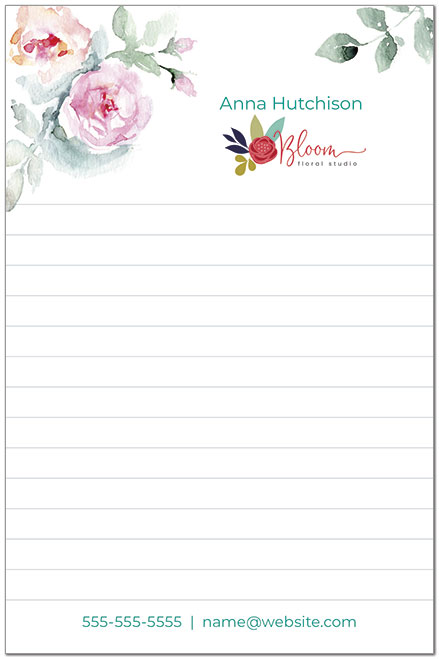 Floral Rose Notepad P2327