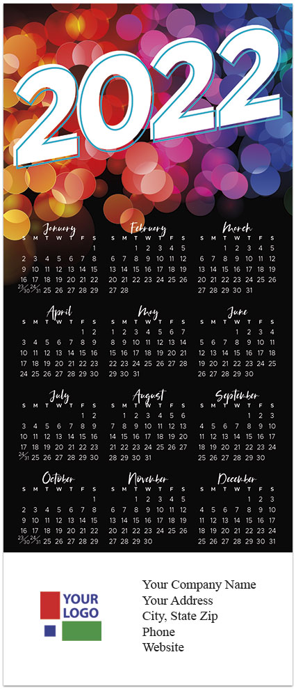 Mini Calendar 2022 Colorful Graphic Mini Calendar | 2022 Mini Calendars | Posty Cards