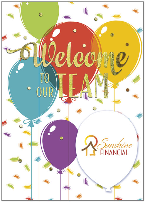 Balloon Welcome Logo Card A2736D-4W