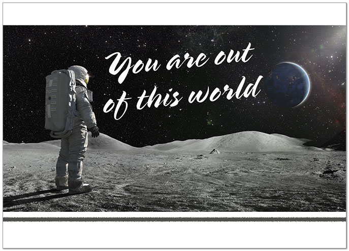 Custom Moon Landing Meme Card D2743D-V