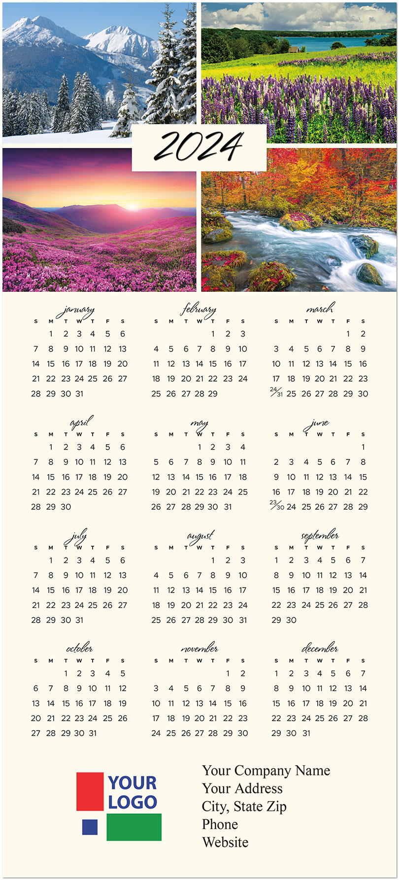 Seasons Premium Calendar Card C2573U-AAA