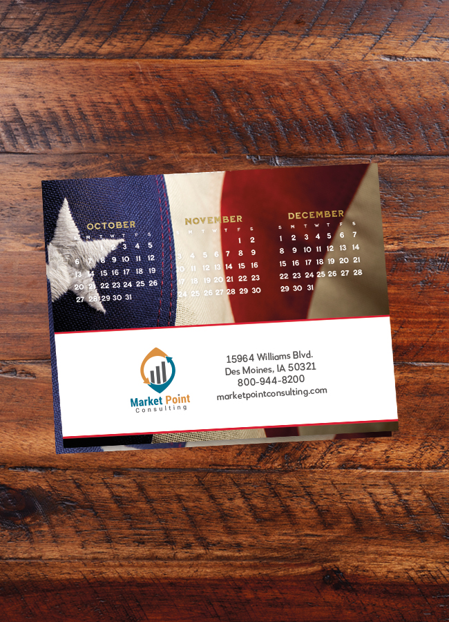 Old Glory Calendar Card C2580U-AA