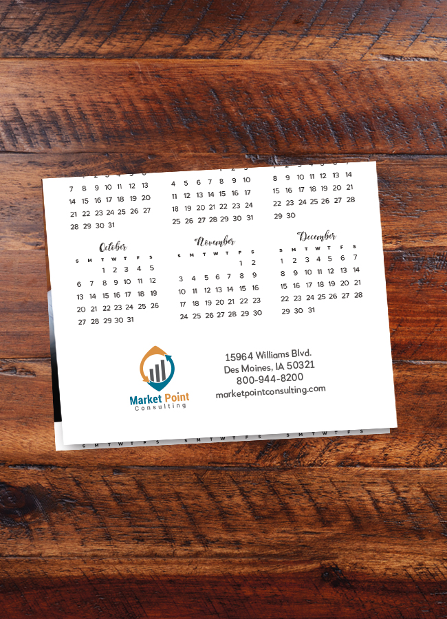 Modern Photo Calendar Card D2644U-4A