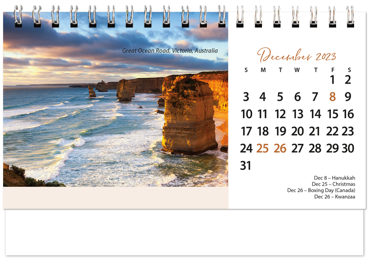 Scenic Beaches Tent Calendar SB2024