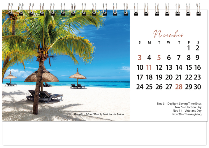 Scenic Beaches Tent Calendar SB2024