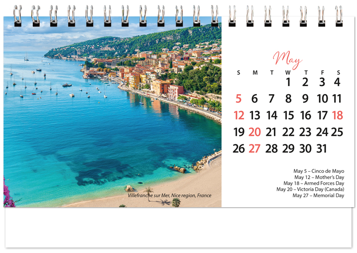 Scenic Beaches Tent Calendar SB2024