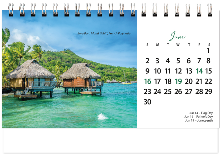 Scenic Beaches Tent Calendar SB2024