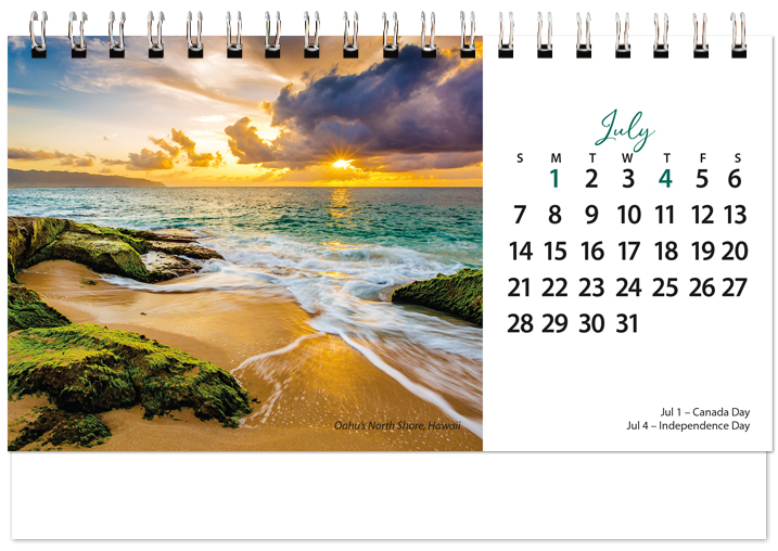 Scenic Beaches Tent Calendar SB2024