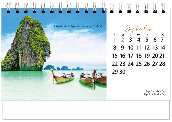 Scenic Beaches Tent Calendar SB2024