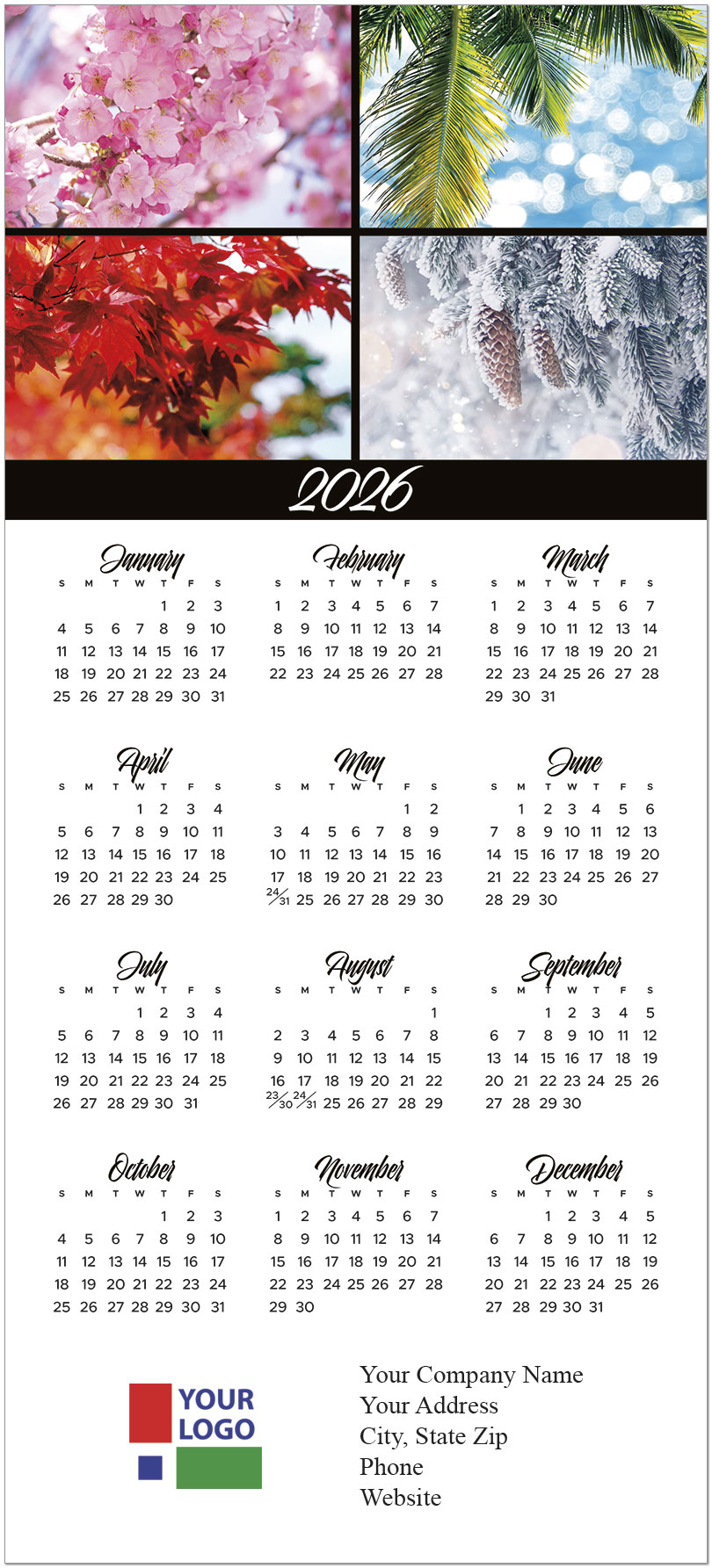 Seasons Premium Calendar Card C2994U-AAA