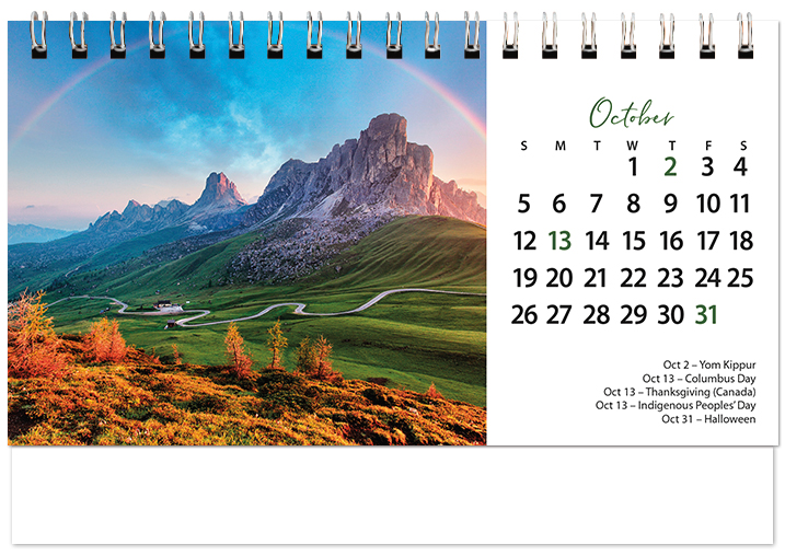 Scenic Seasons Tent Calendar SS2025
