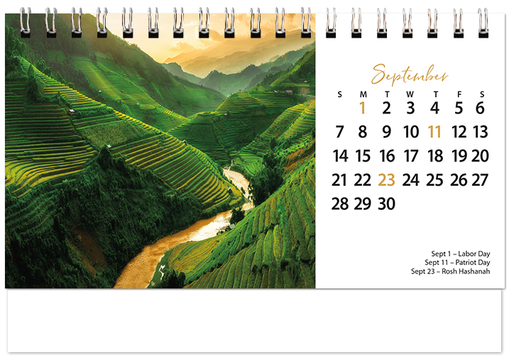 Scenic Seasons Tent Calendar SS2025