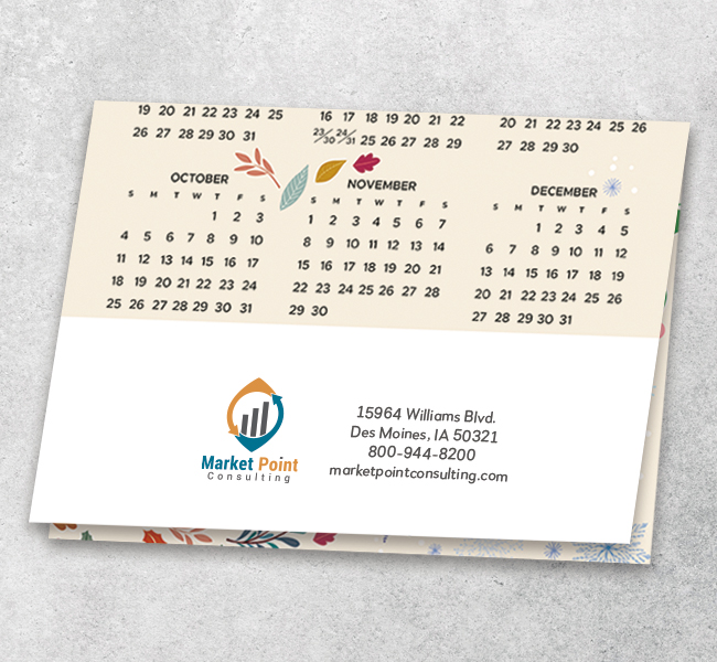 Seasons Icons Foil Calendar Card C2990U-AAA