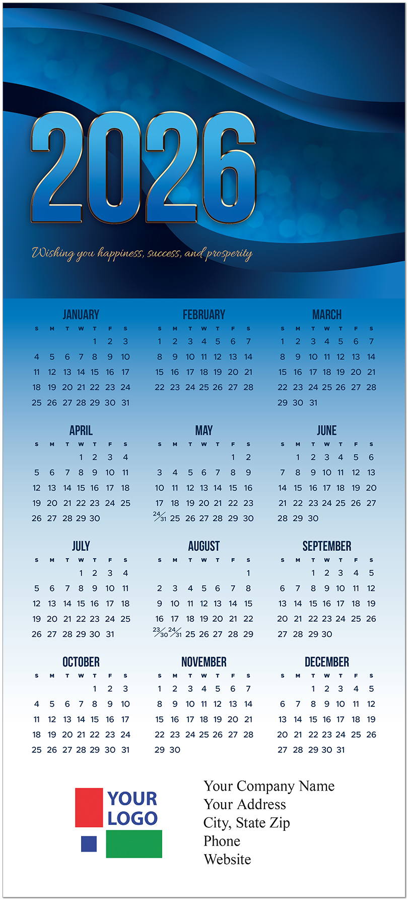 Executive Premium Calendar Card C2993U-AAA