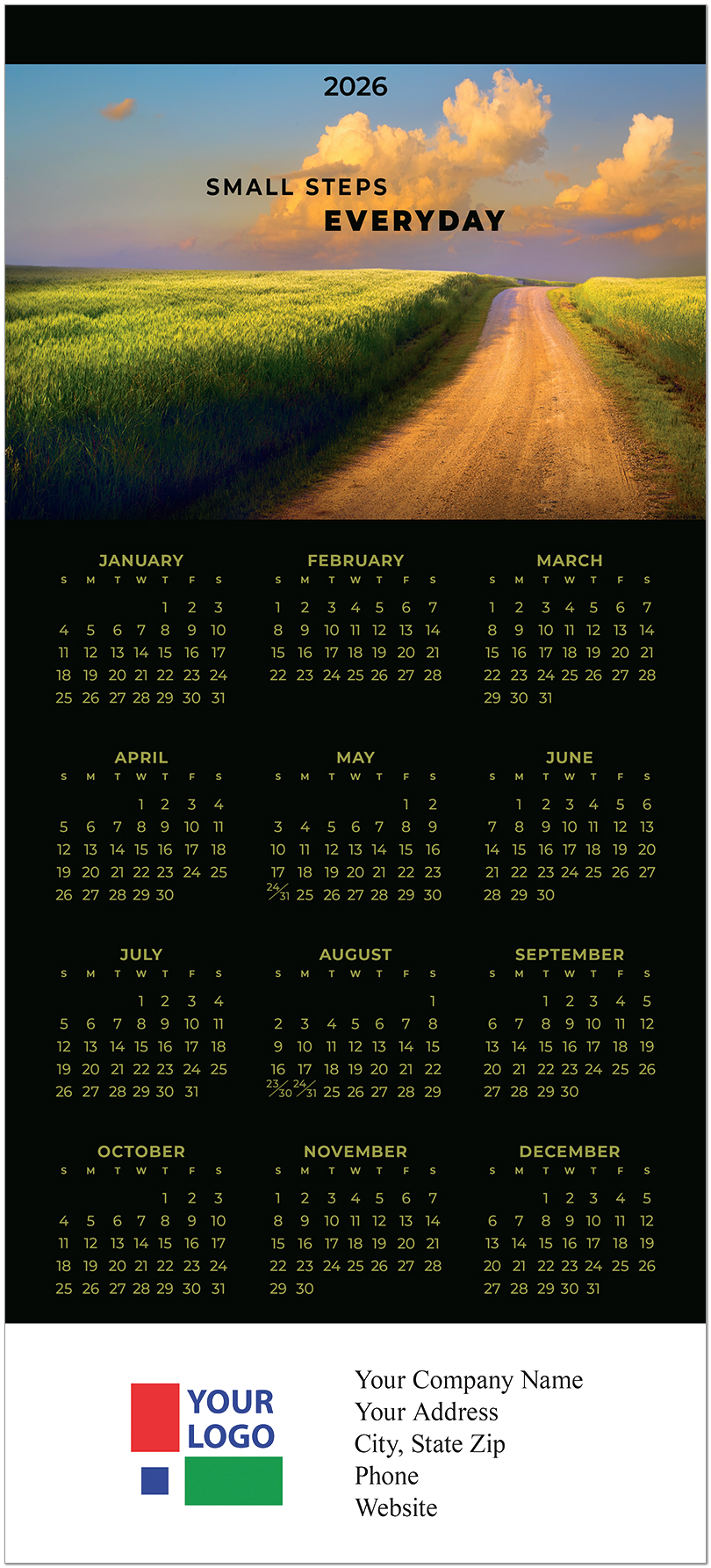 Small Steps Calendar Card C3300U-AA