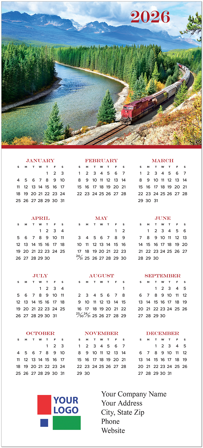 Train Adventure Calendar Card C3303U-AA