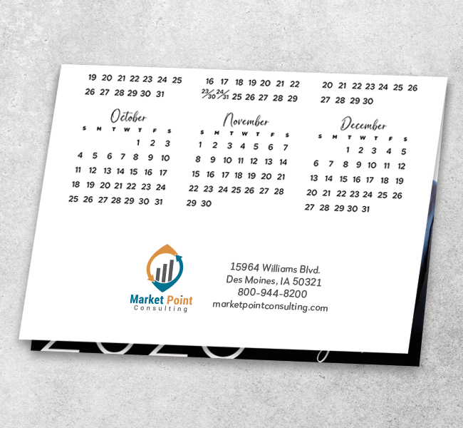 Modern Photo Calendar Card D3304U-4A