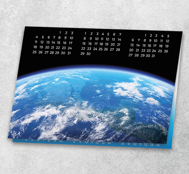 Universe Logo Top Calendar Card D3310U-4A