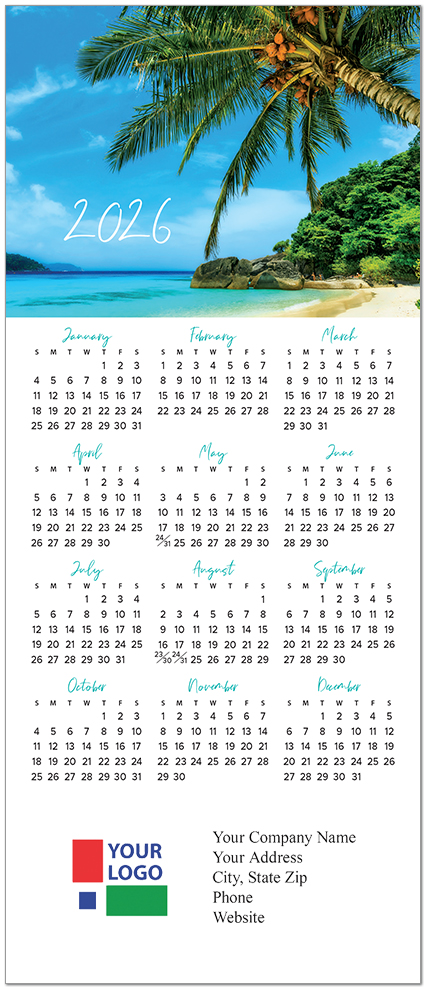 Beach Mini Calendar D3317Q-B