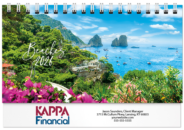 Scenic Beaches Tent Calendar SB2026