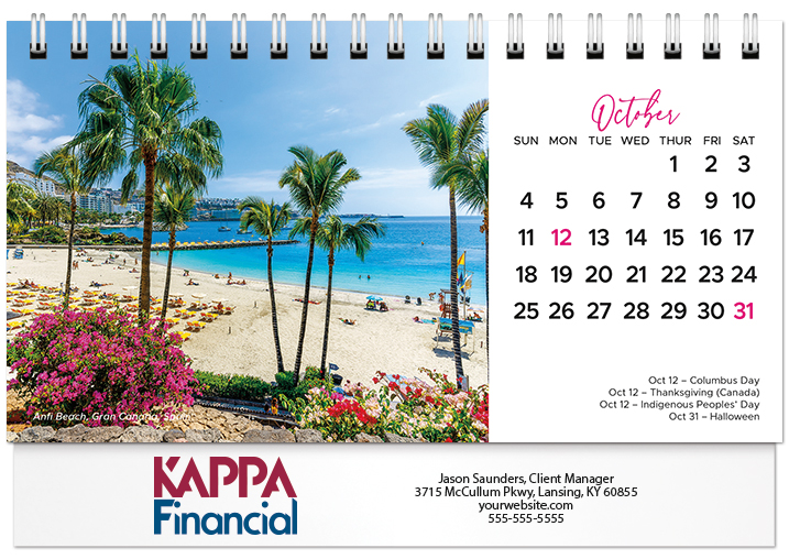 Scenic Beaches Tent Calendar SB2026
