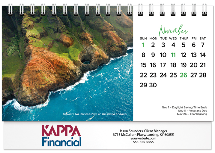 Scenic Beaches Tent Calendar SB2026