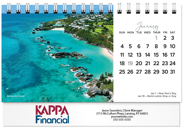 Scenic Beaches Tent Calendar SB2026