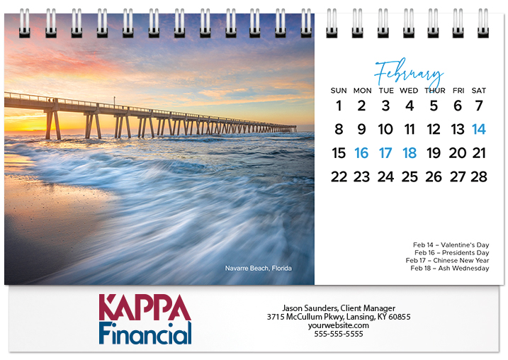 Scenic Beaches Tent Calendar SB2026