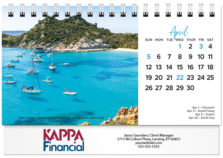 Scenic Beaches Tent Calendar SB2026