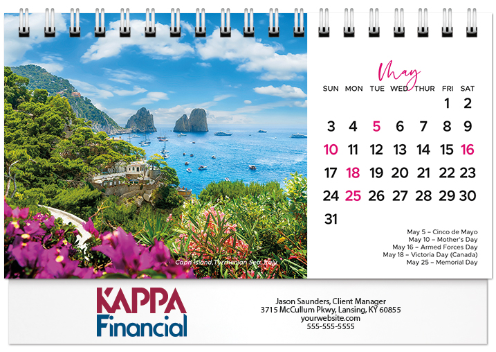 Scenic Beaches Tent Calendar SB2026