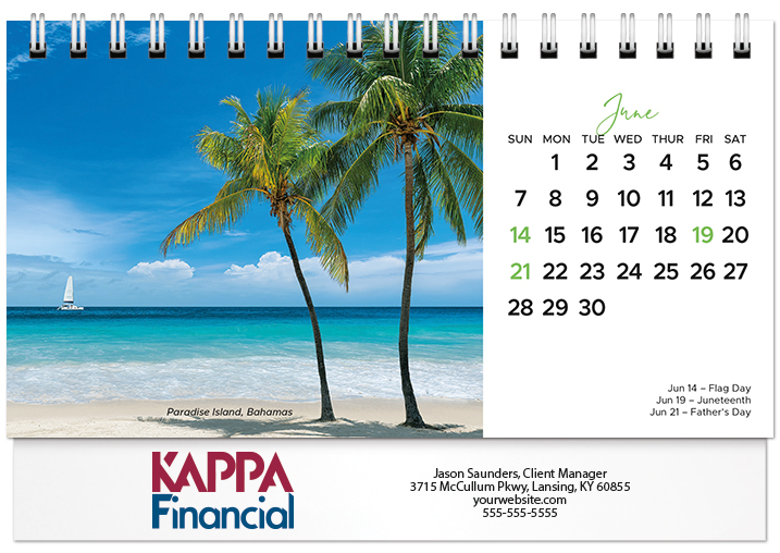Scenic Beaches Tent Calendar SB2026