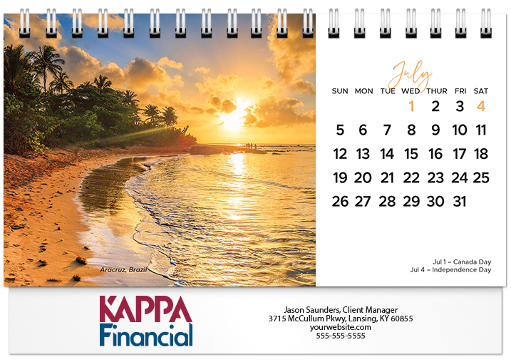 Scenic Beaches Tent Calendar SB2026