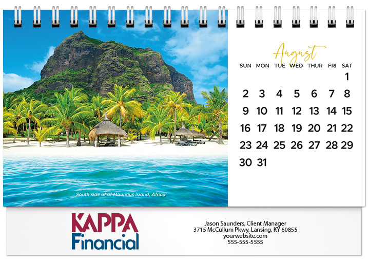 Scenic Beaches Tent Calendar SB2026