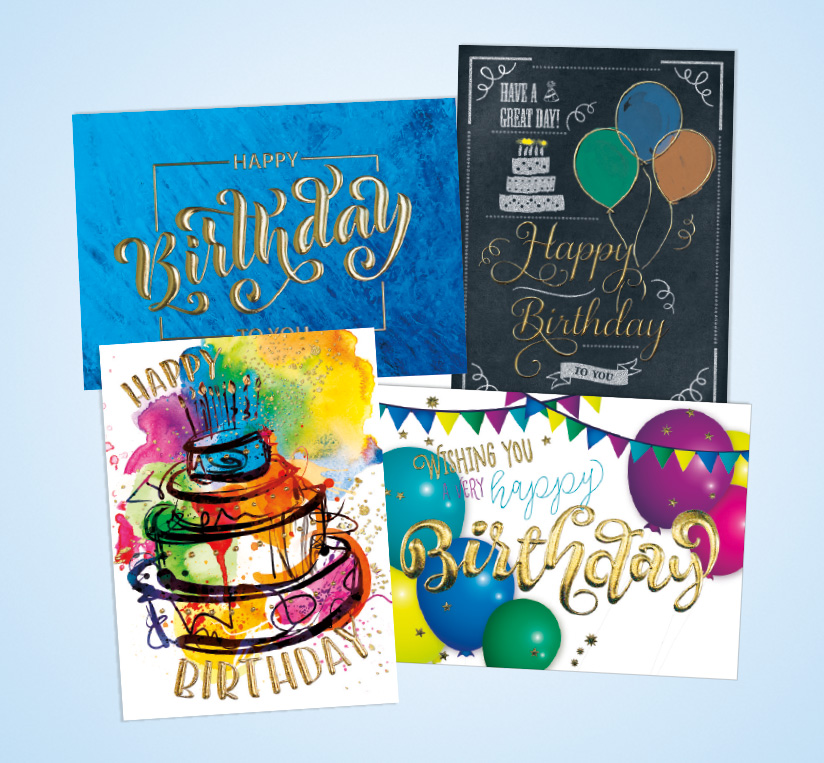 Birthday Party Greeting Card, Business Birthday Cards