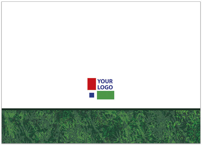 Green Border Logo Notecard D101D-V